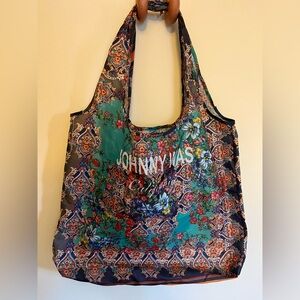 Johnny Was Printed Nylon Tote
